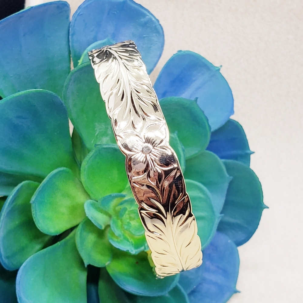 15mm Gold Hawaiian Royal Maile bracelet